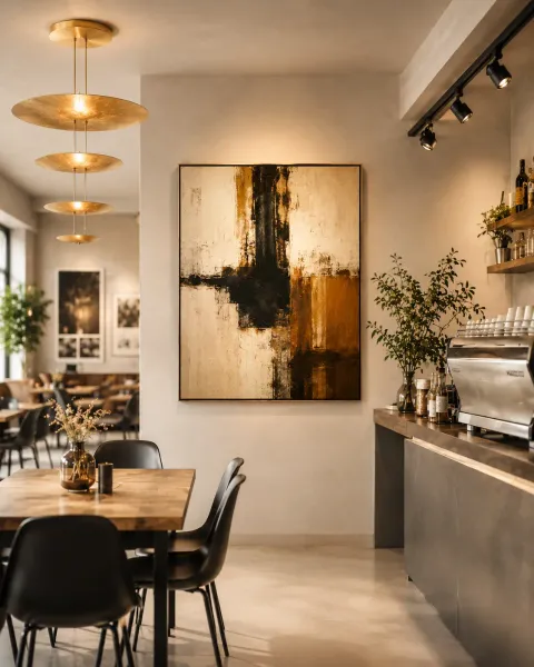 Großformatiges Gemälde an der Wand des Kaffeehaus K3